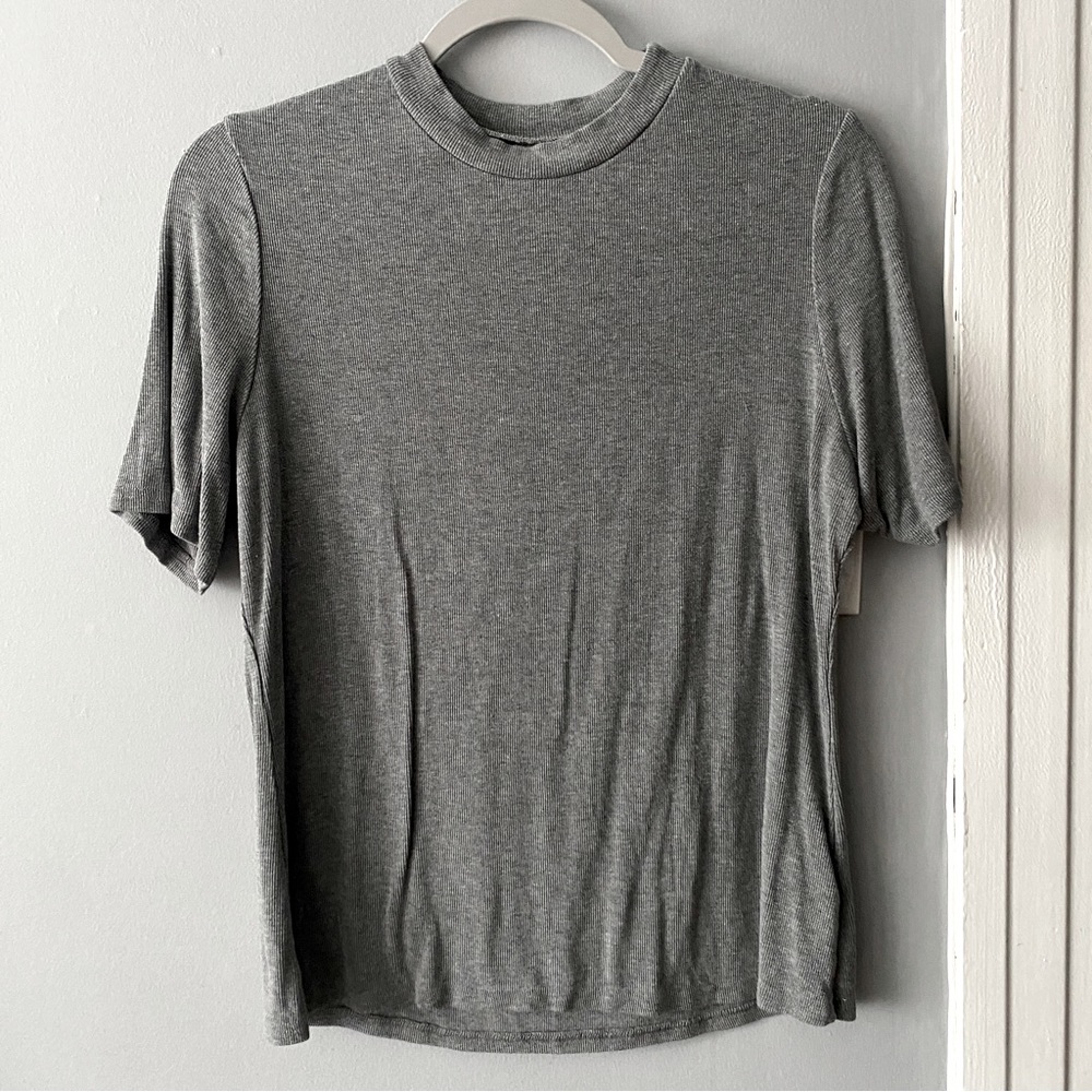 Basic Grey High Neck Tee